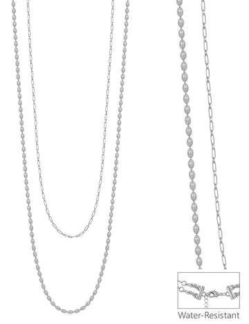 Double Layered Chain 32" Necklace