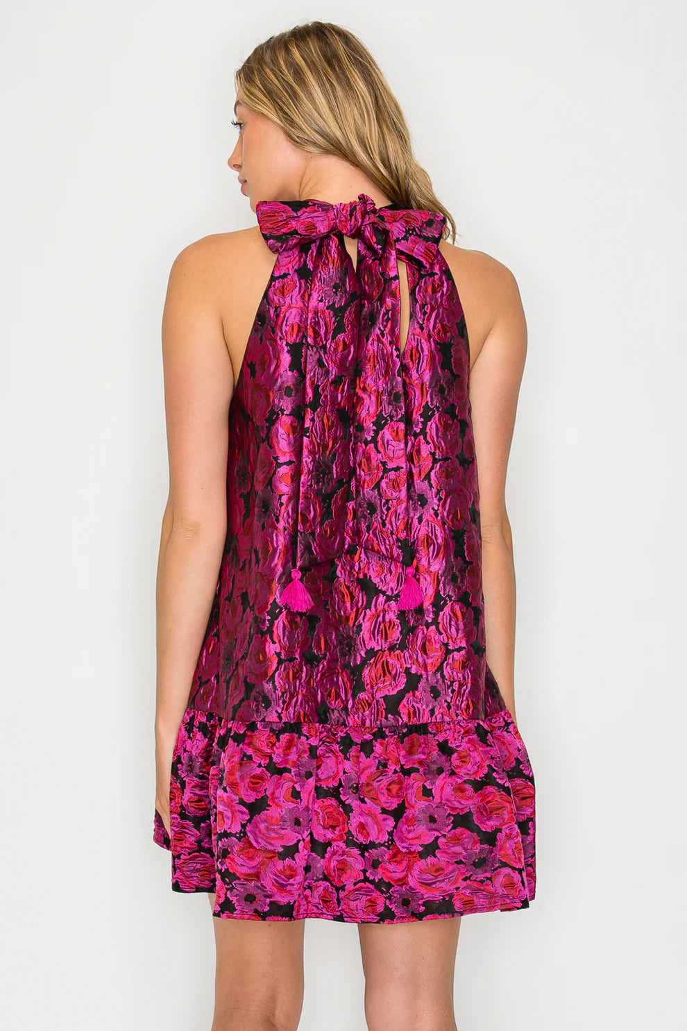 Heras Garland Halter Dress