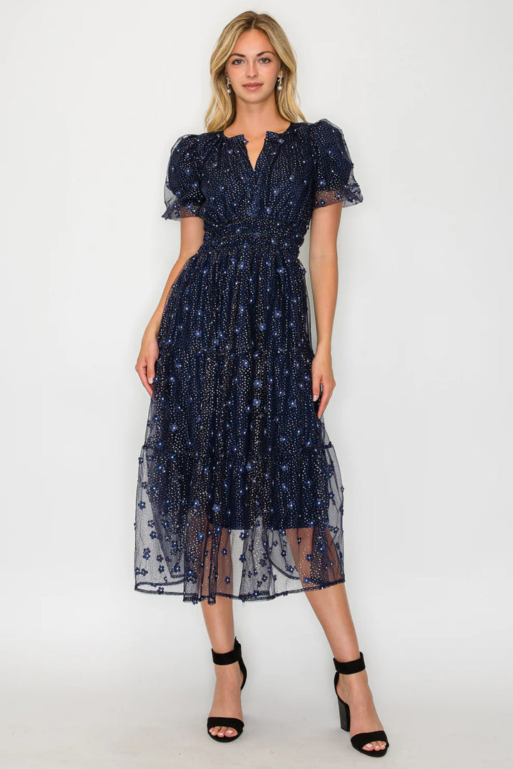 Holiday Daisy Midi Dress