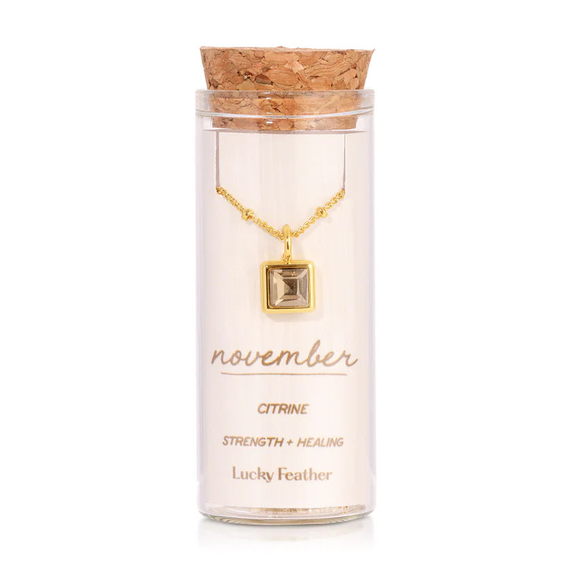 Birthstone Bottle Necklace