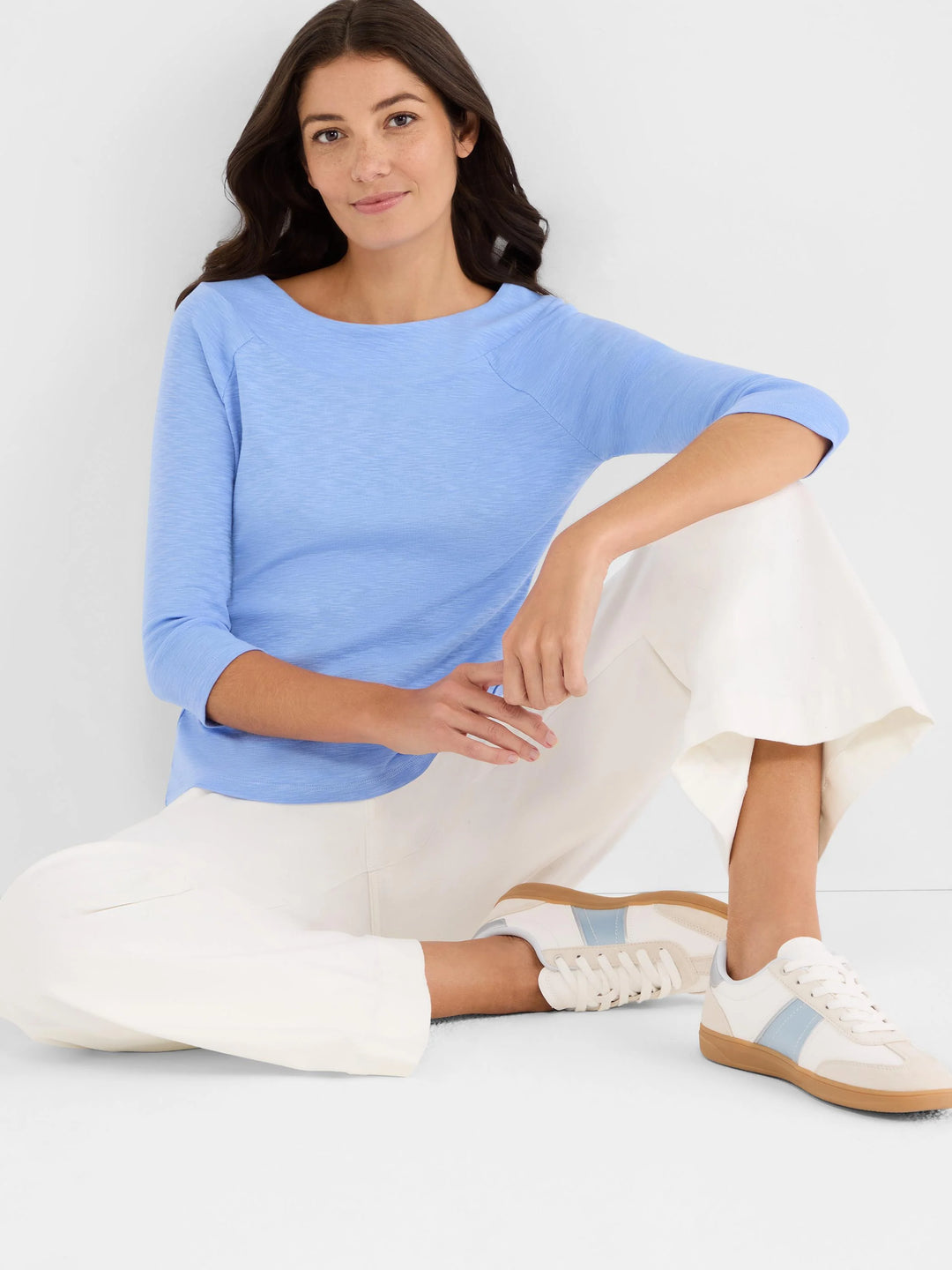 3/4 Sleeve Ballet Boat Neck Top