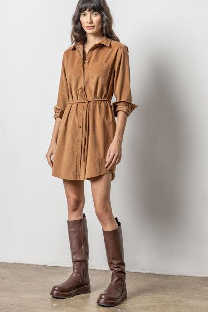 Corduroy Shirt Dress