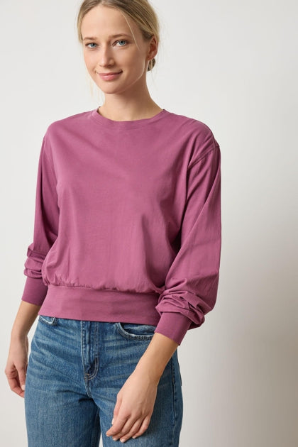 Ribbed Trim Easy Crew