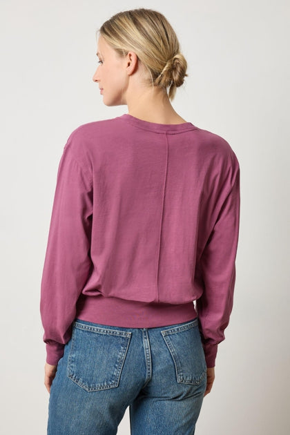 Ribbed Trim Easy Crew