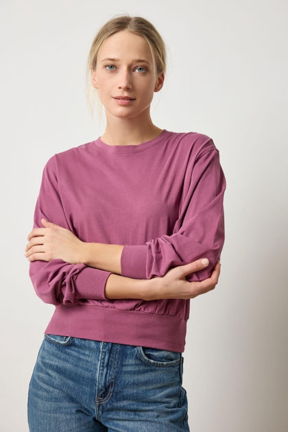 Ribbed Trim Easy Crew