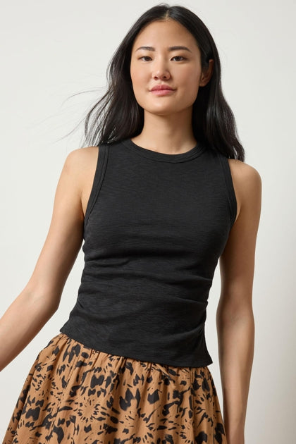 Rib Slub SIde Pleat Tank