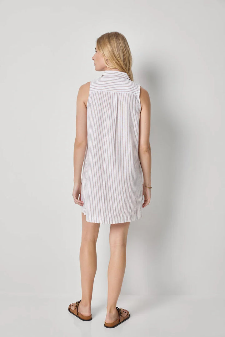 STRIPED BUTTON DOWN DRESS