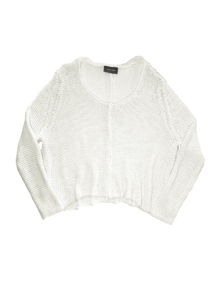 Cropped Maui Cotton V Sweater