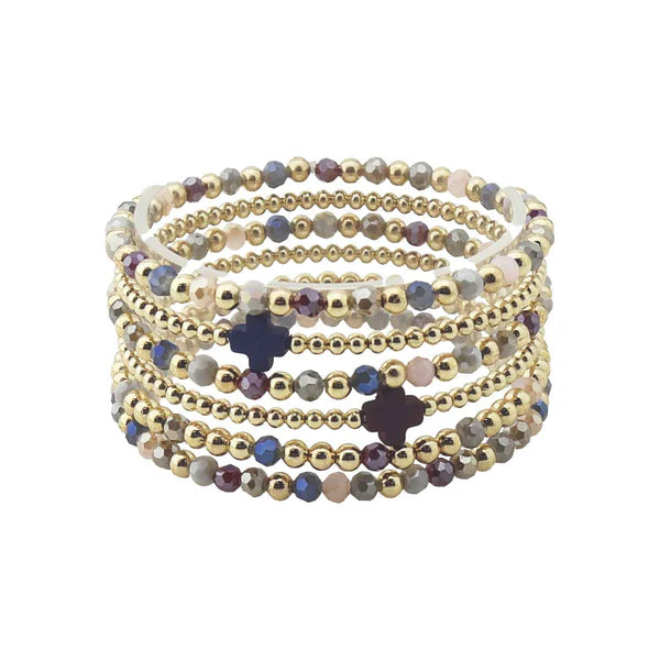 CROSS STRETCH SET OF 5 BRACELETS