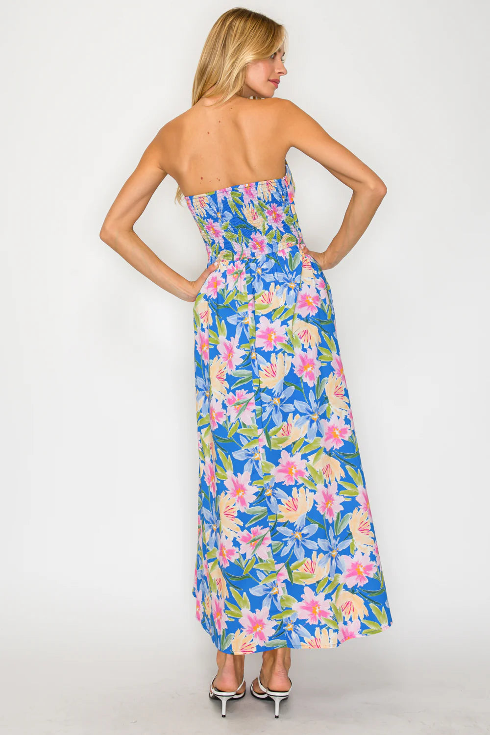 SUNSET PETAL SKY MAXI DRESS