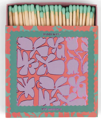 100 Jumbo Boxed Matches with Teal Tips