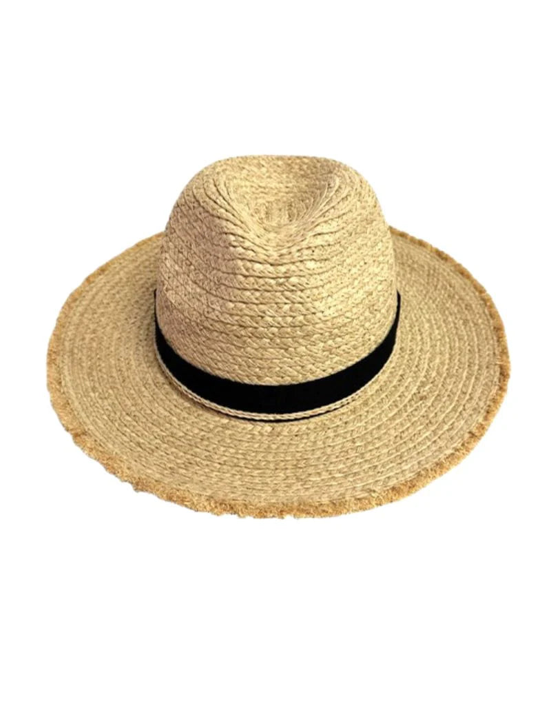 RAFFIA FEDORA STRAW HAT