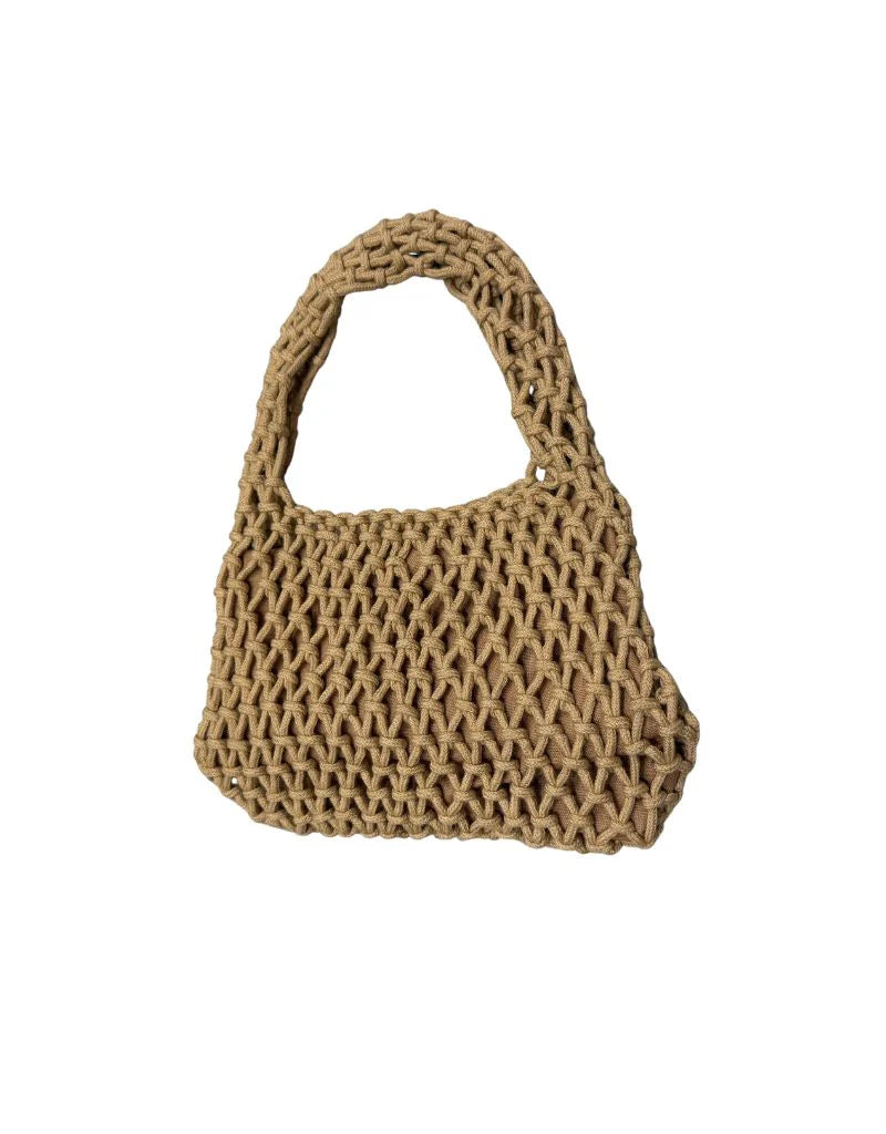 CROCHET BAG WITH INNER DRAW STRING
