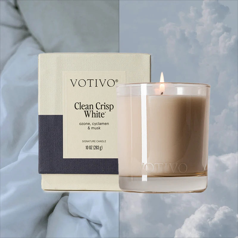 Clean Crisp White 10oz Signature Candle