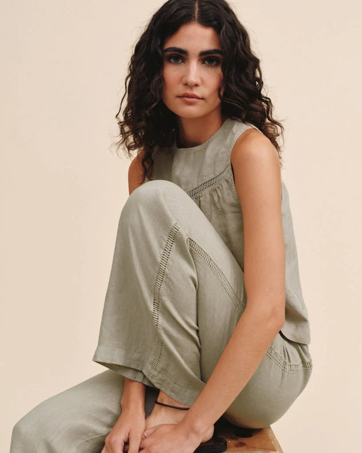 Beach Pant with Lattice Stripe