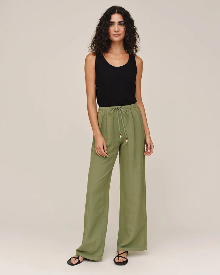 BEADED DRAWSTRING BEACH PANT