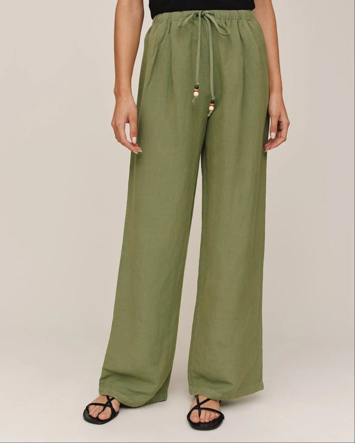 BEADED DRAWSTRING BEACH PANT