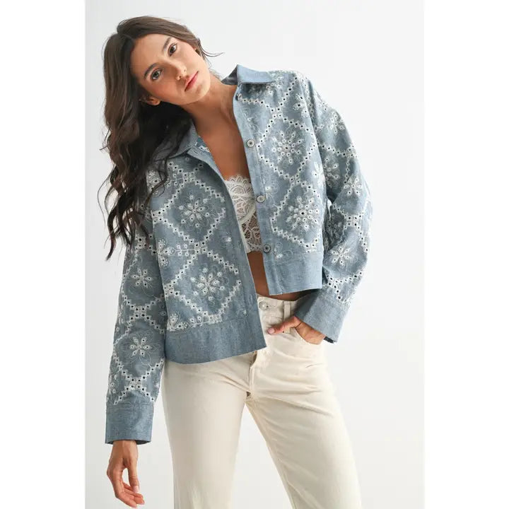 Embroidered Denim Jacket