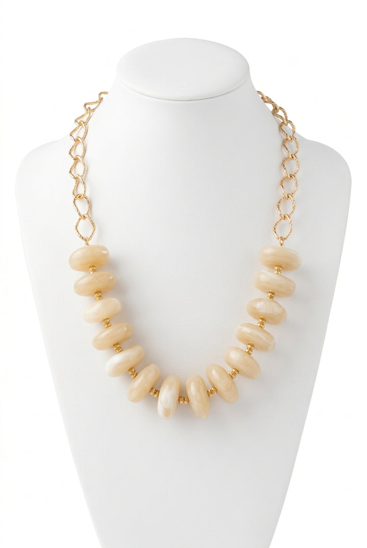 CHUNKY DONUT BEAD NECKLACE