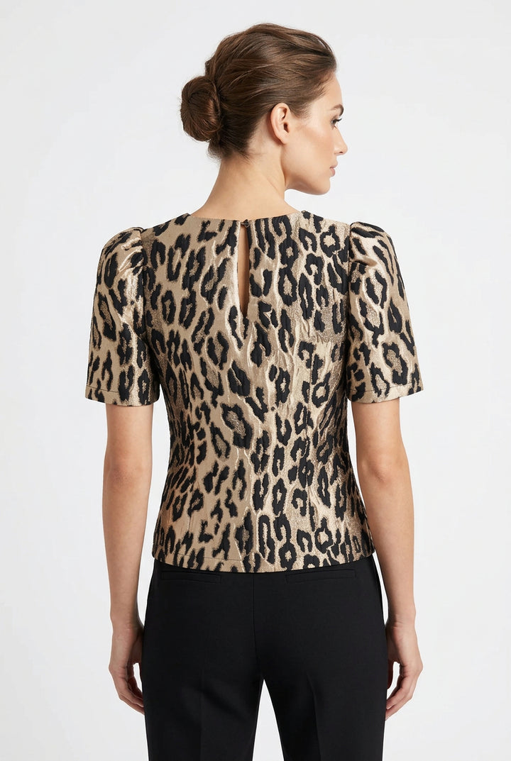 V-NECK PUFF SLEEVE TOP