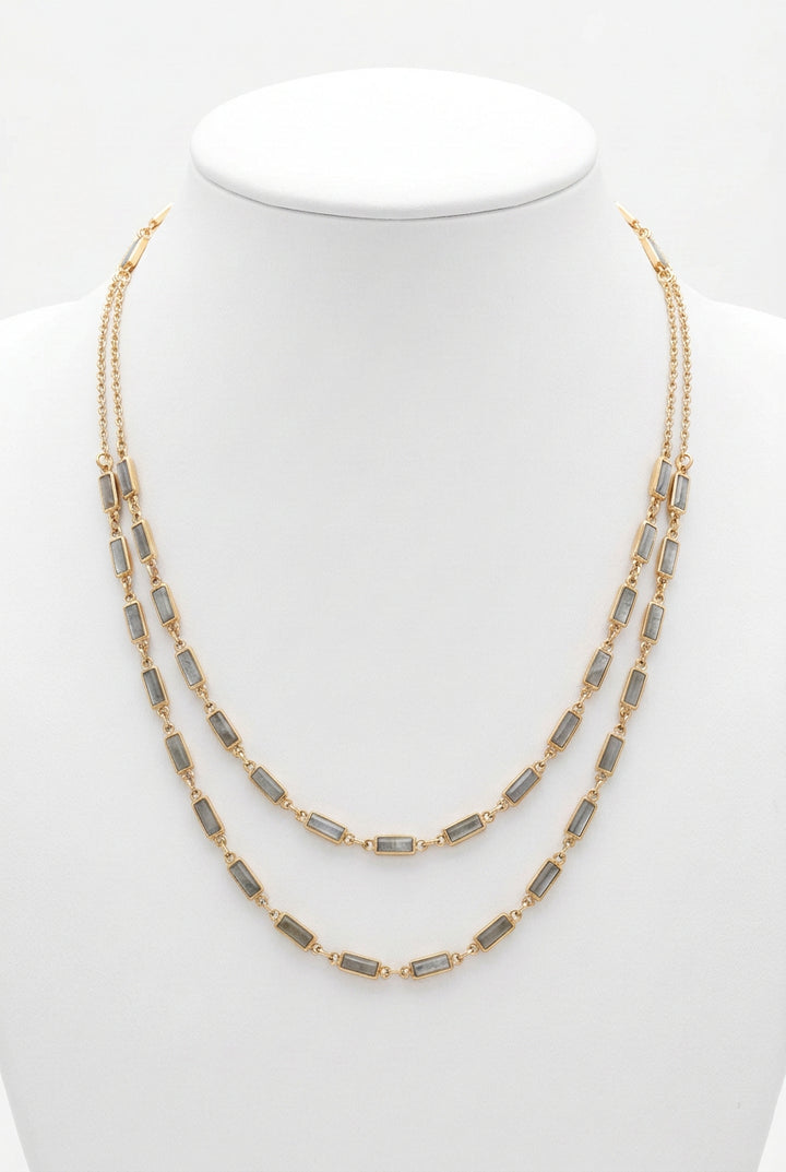 DOUBLE LAYERED COLOR NECKLACE