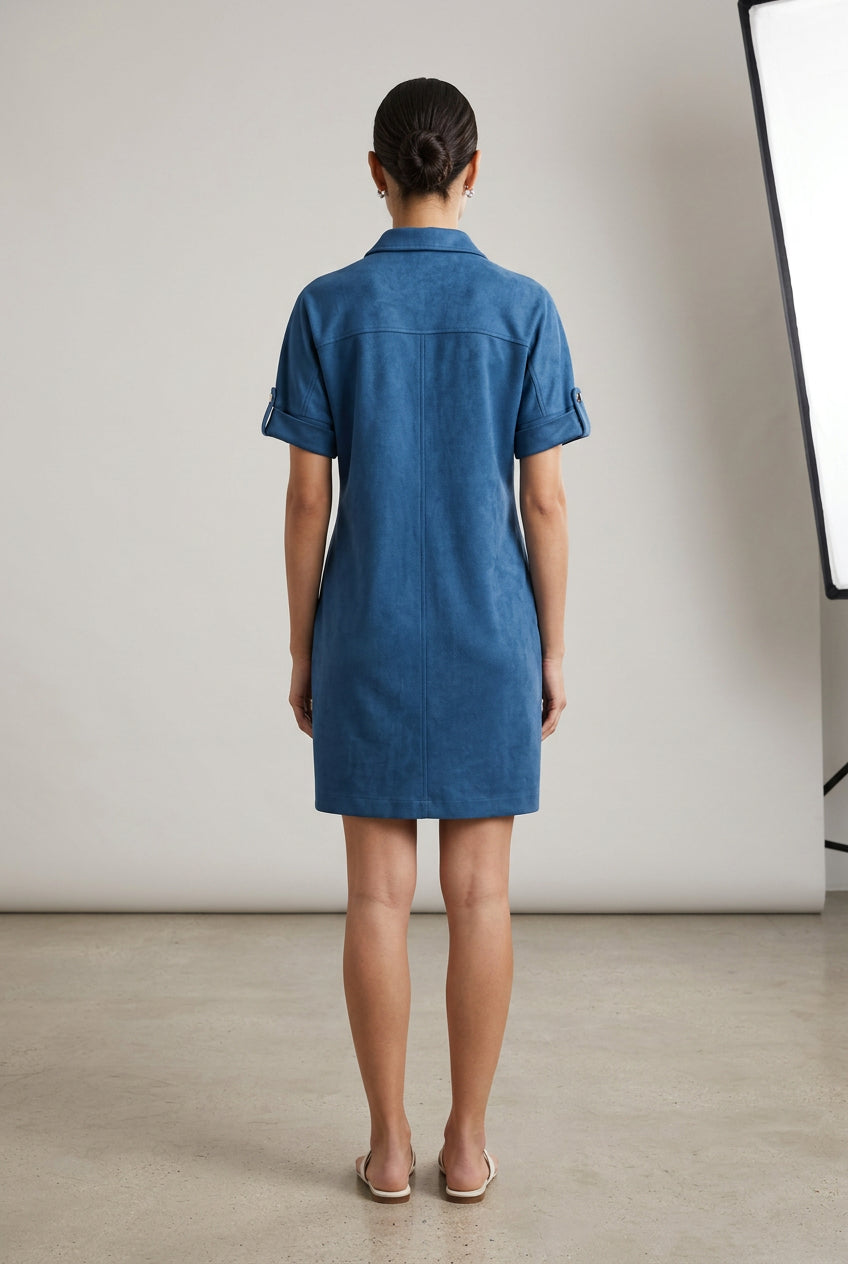 PLACKET WELT POCKET DRESS