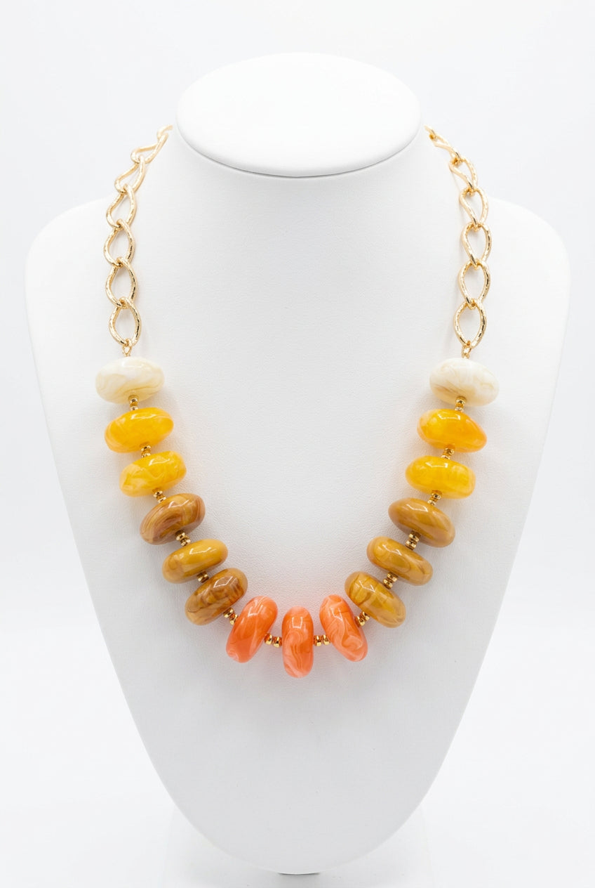 CHUNKY DONUT BEAD NECKLACE
