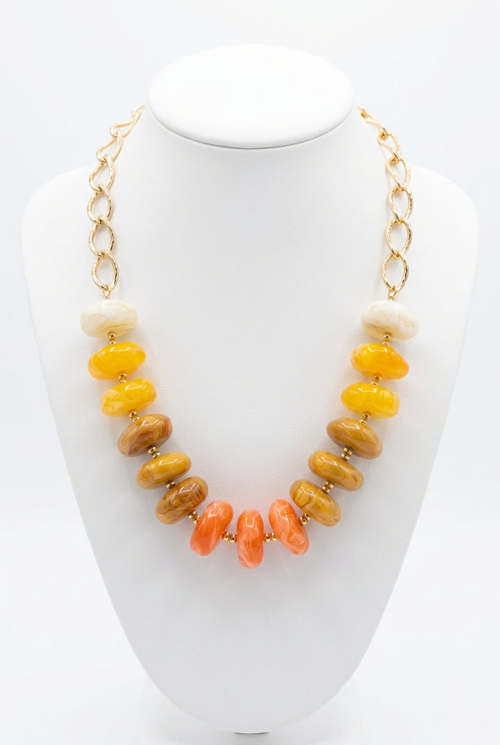 CHUNKY DONUT BEAD NECKLACE
