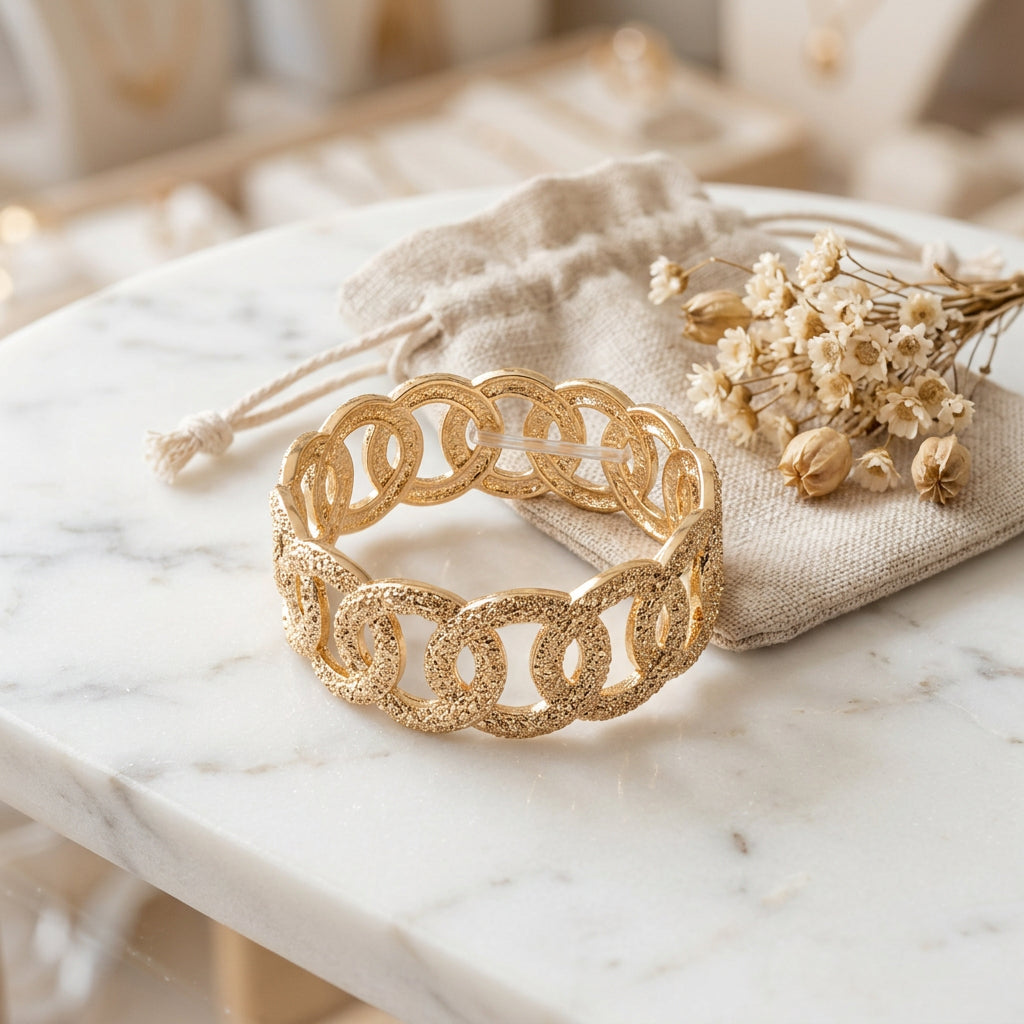 INTERLOCKING CIRCLES STRETCH BRACELET