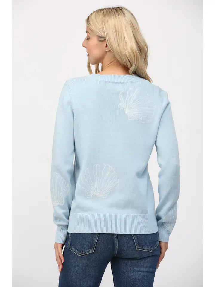 Seashell Crew Neck Sweater