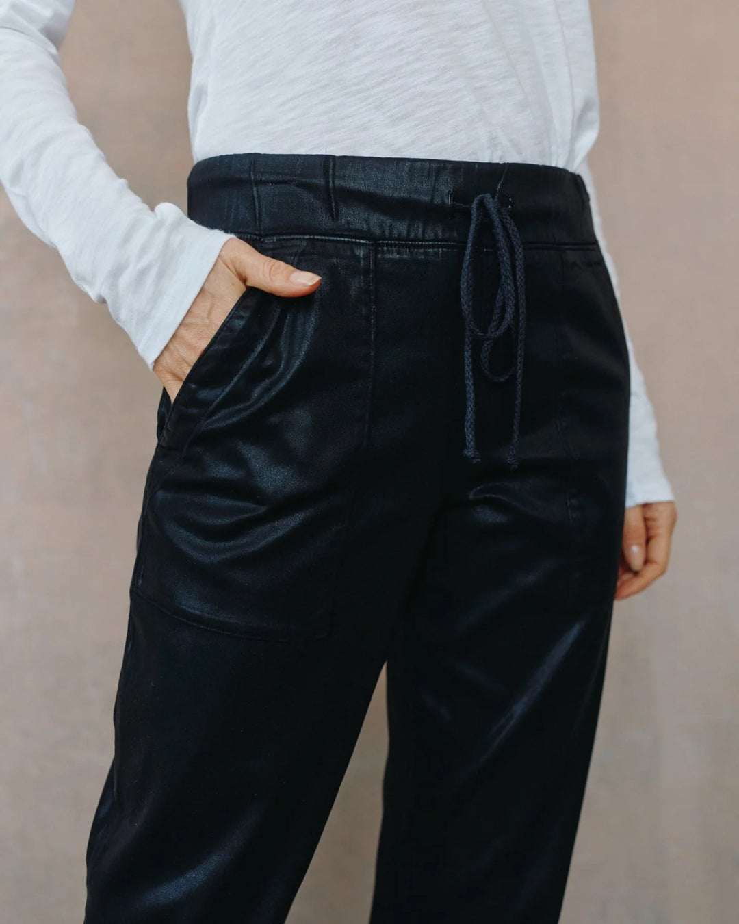 Faux Leather Chelsea Pocket Jogger