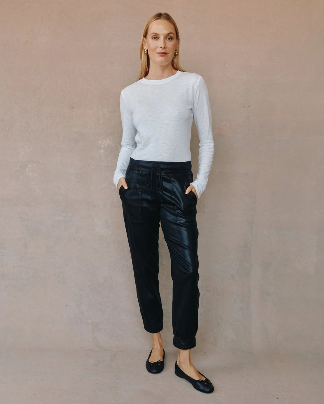 Faux Leather Chelsea Pocket Jogger