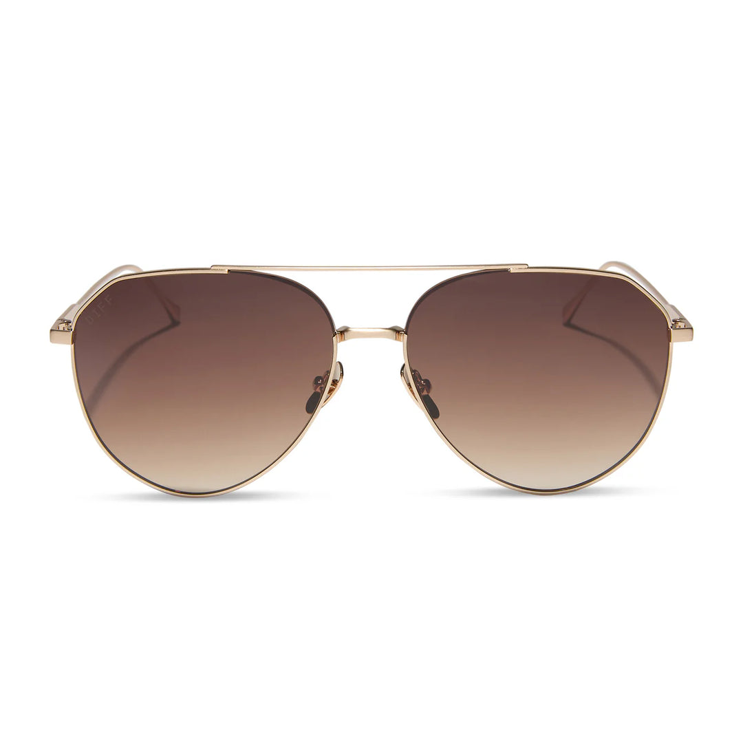 DASH-BRUSHED GOLD SUNGLASSES