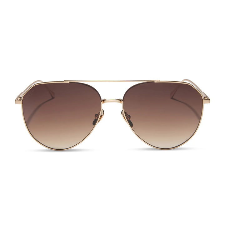 DASH-BRUSHED GOLD SUNGLASSES