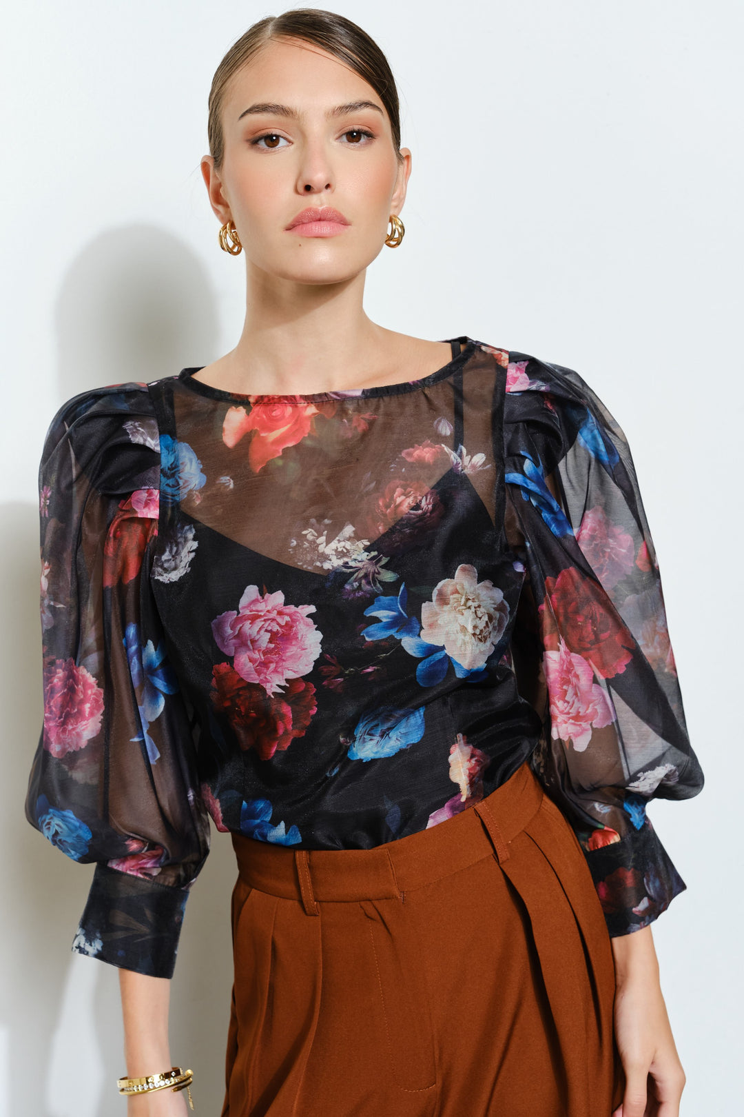 Mesh Floral Top