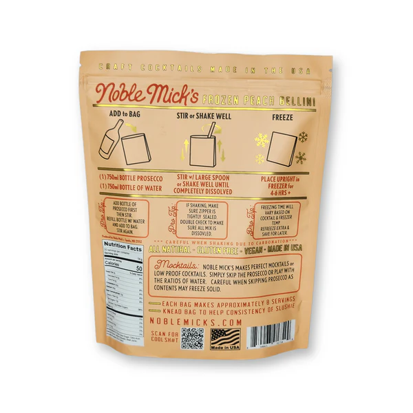 Peach Bellini Frozen Cocktail Mix