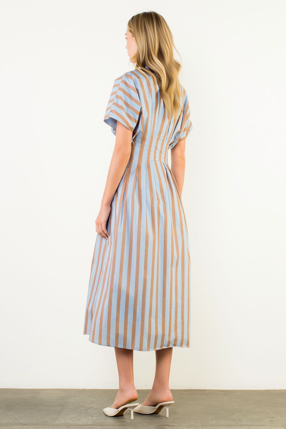 Striped Button Up Maxi Dress