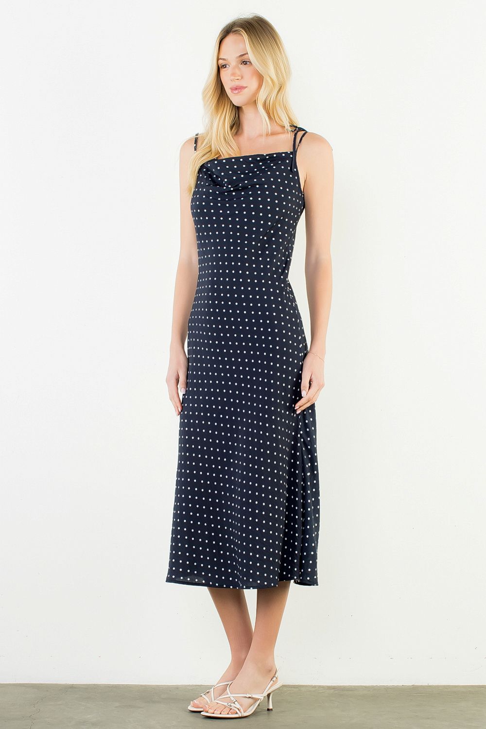 POLKA DOT MIDI DRESS