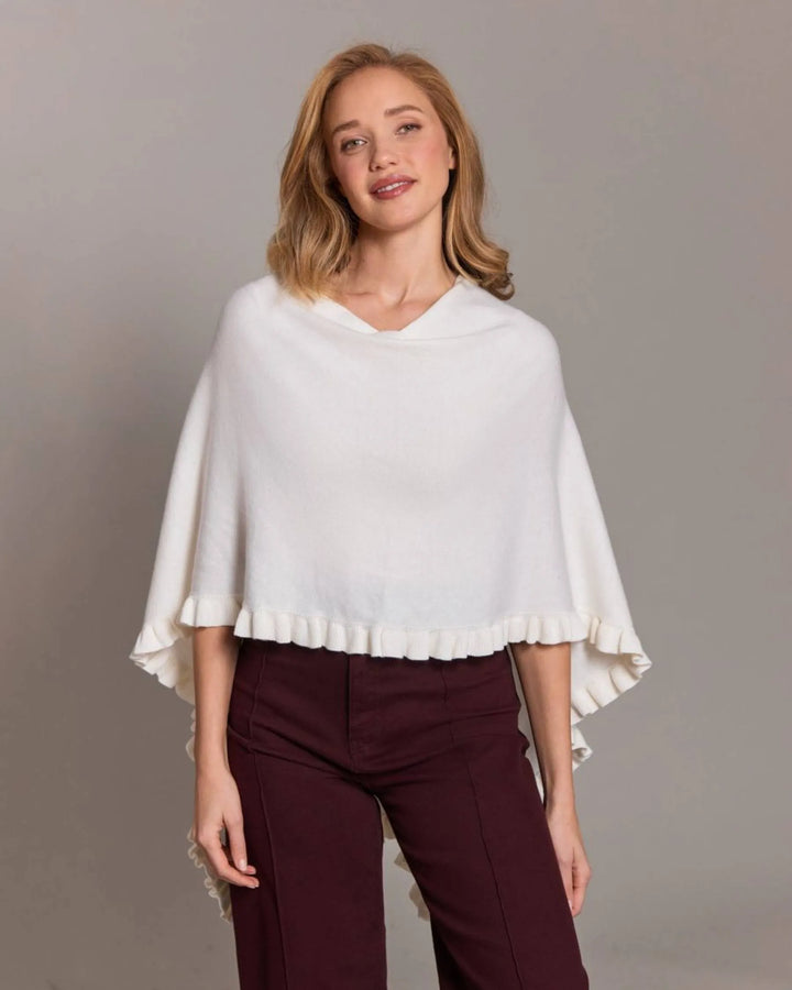 Cotton Cashmere Mini Ruffle Edge Topper
