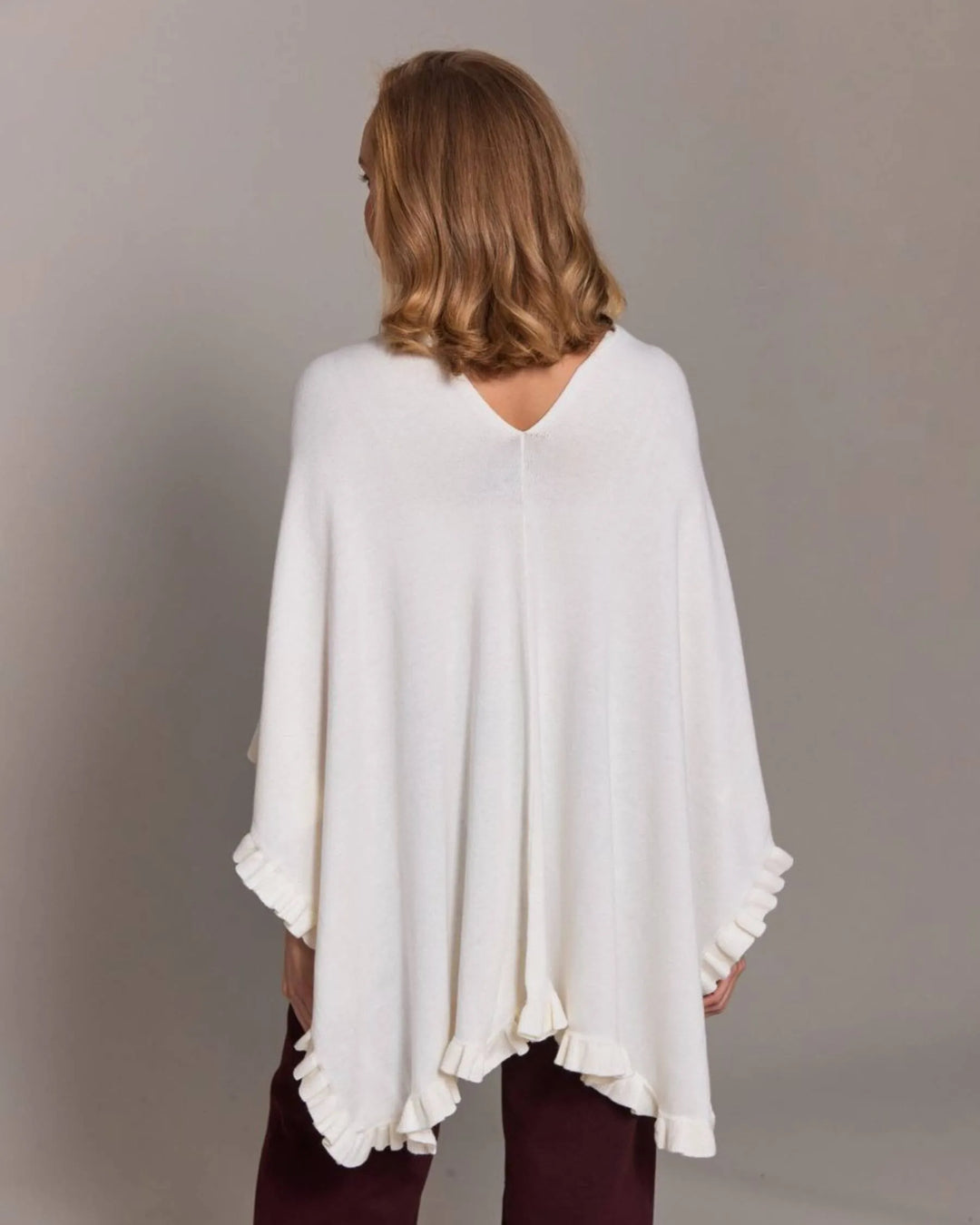 Cotton Cashmere Mini Ruffle Edge Topper