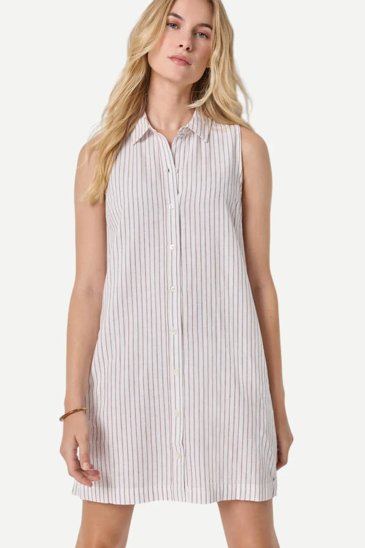 STRIPED BUTTON DOWN DRESS