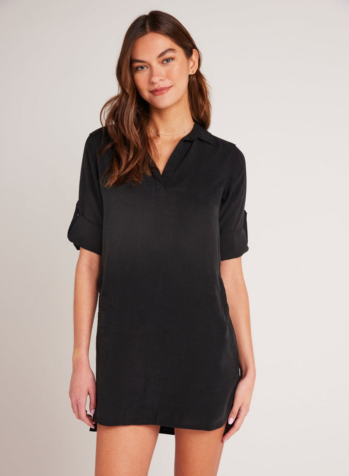 Long Sleeve A-Line Shirt Dress