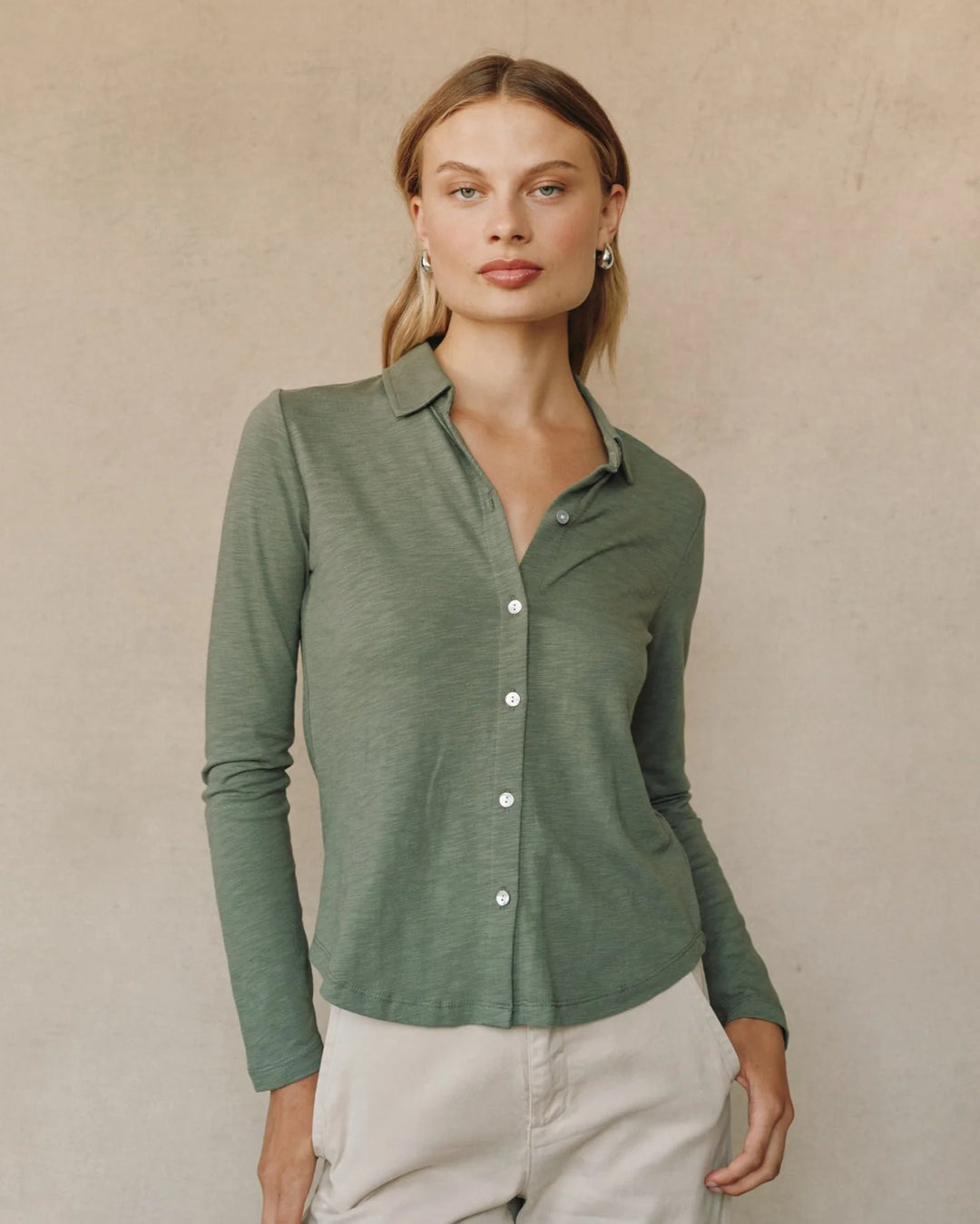 Button Up Knit Top