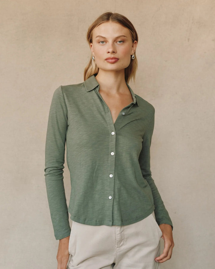 Button Up Knit Top