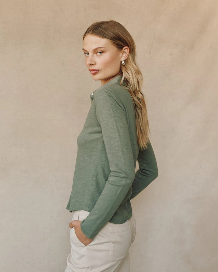 Button Up Knit Top