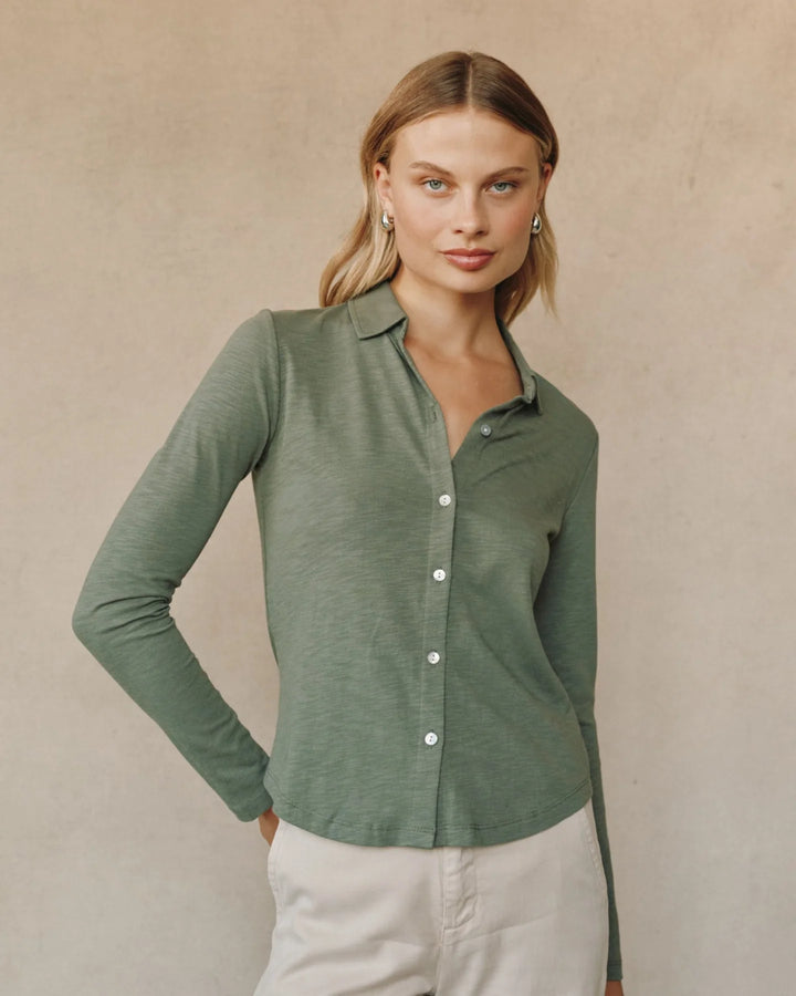 Button Up Knit Top