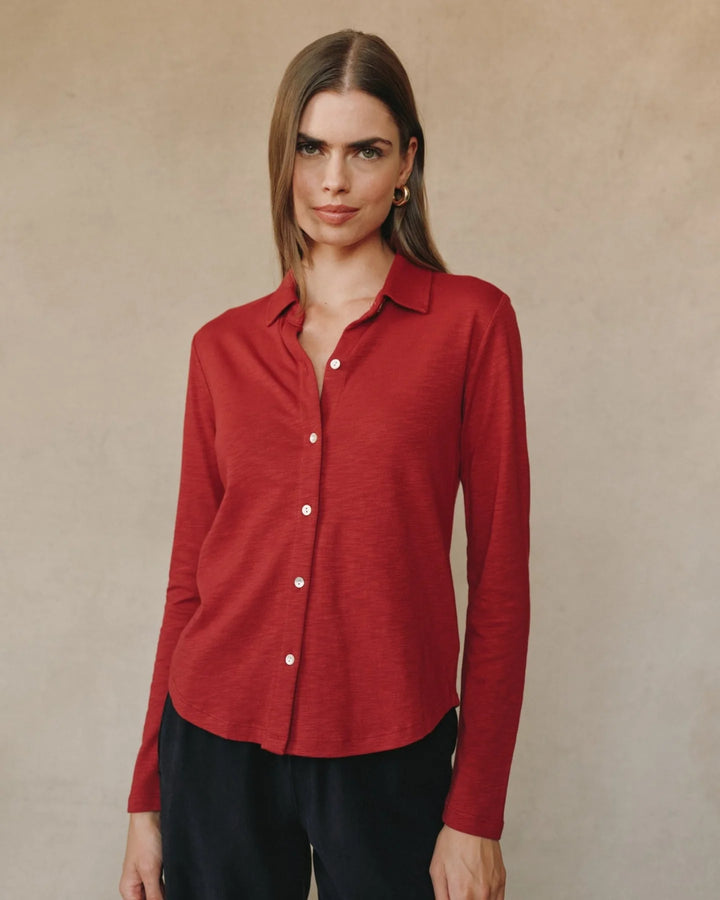 Button Up Knit Top