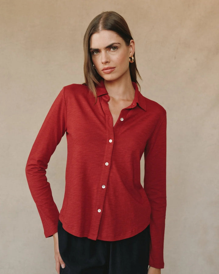 Button Up Knit Top