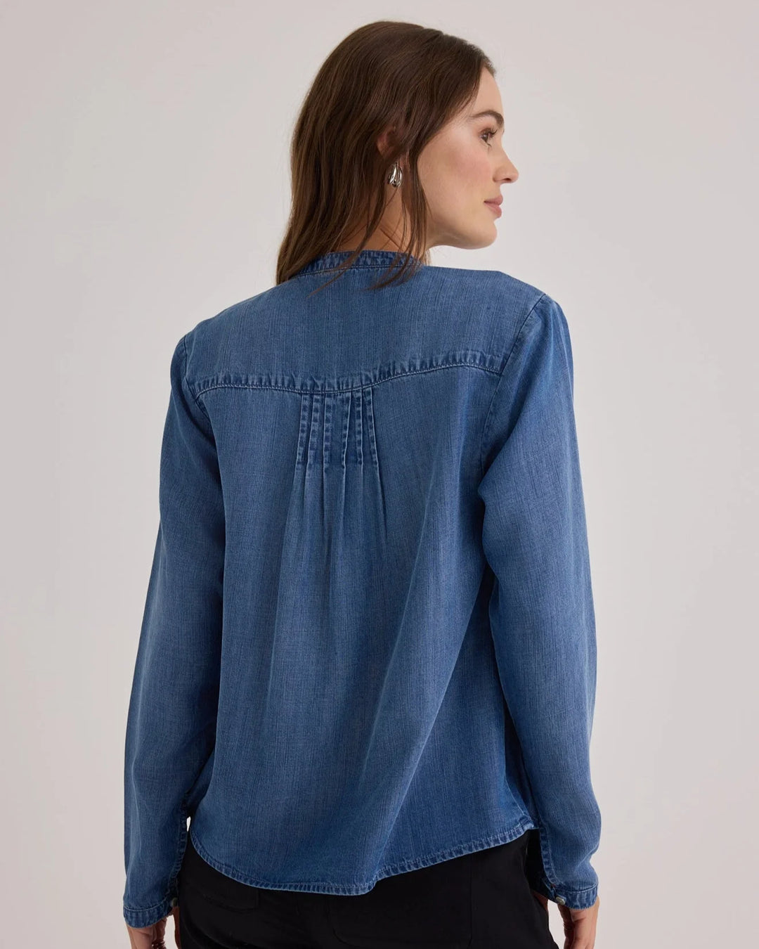 Long Sleeve Pintuck Pullover