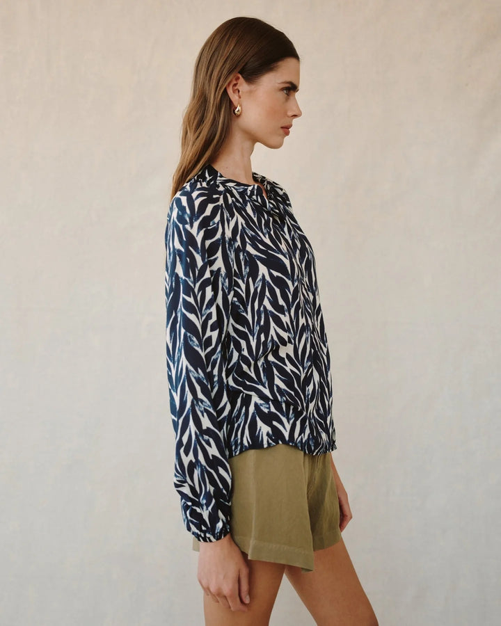 Long Sleeve Shirred Raglan Shirt